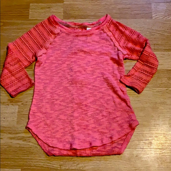 Pink 3/4 sleeve spring sweater in girls 7/8 - Picture 1 of 4